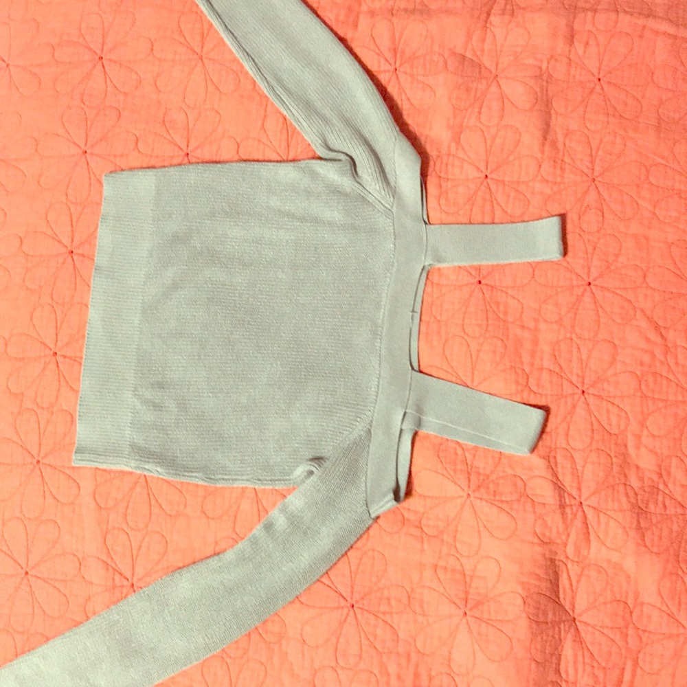 Cold shoulder sweater